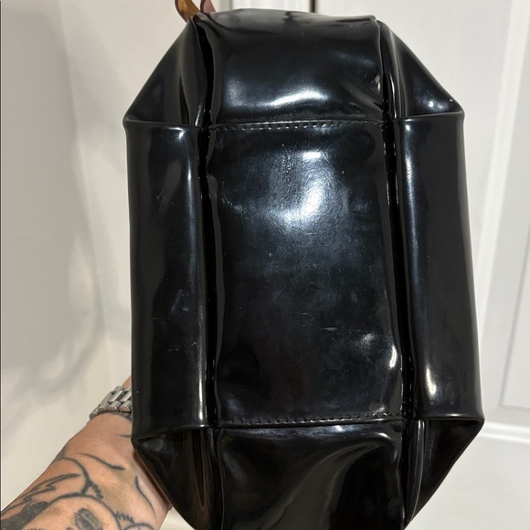 Dooney & Bourke Patent Leather Bag with Leather Accents - Picture 4 of 14